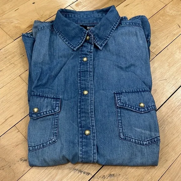 Uniqlo Denim Shirt Sz S - Picture 7 of 12